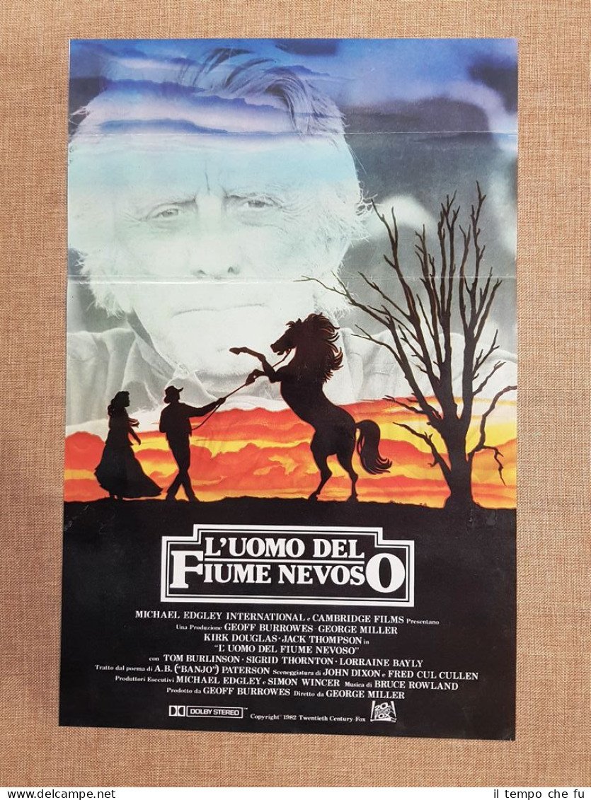 Locandina cinema originale del 1982 Film L'uomo del fiume nevoso …