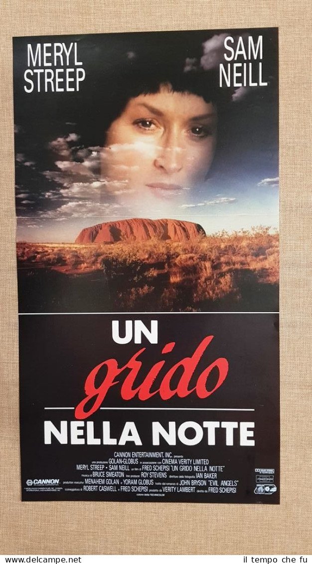 Locandina cinema originale del 1988 Film Un grido nella notte …