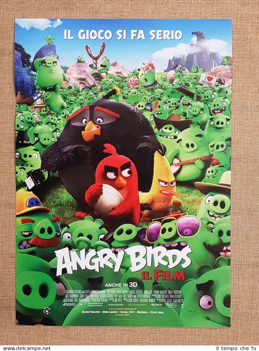 Locandina cinema originale del 2016 Film Angry birds Regia Kaytis …