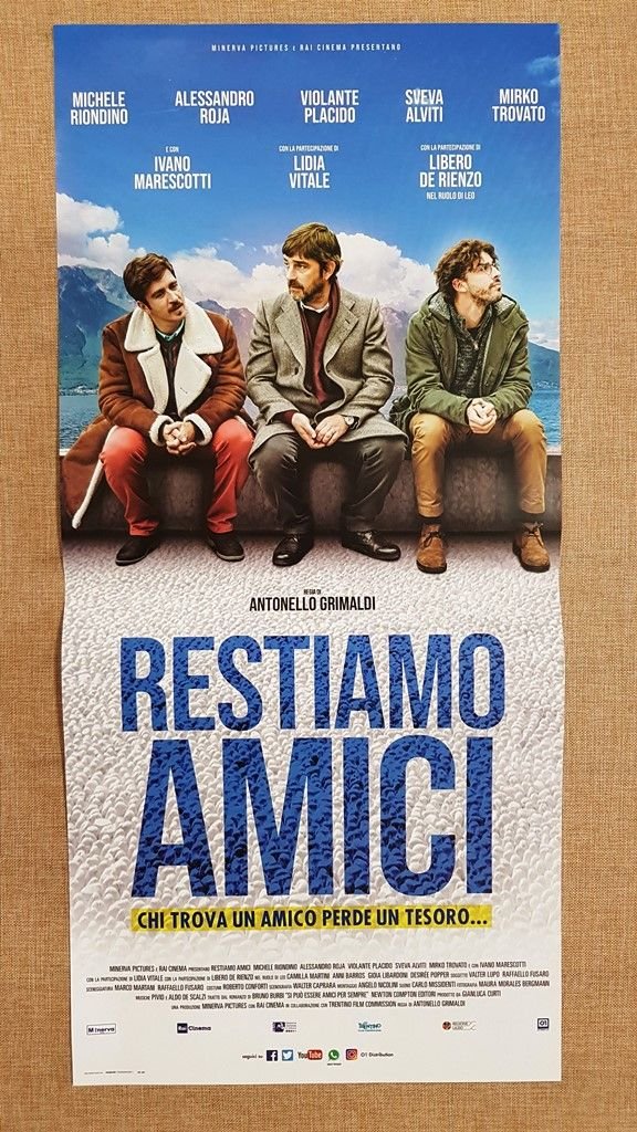 Locandina cinema originale del 2018 Film Restiamo amici Regia Antonello …