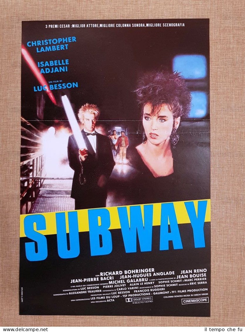 Locandina cinematografica originale del 1985 Film Subway Regia Luc Besson