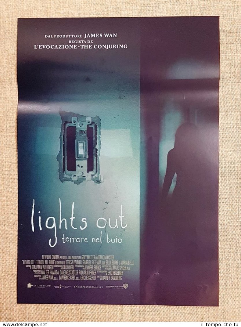 Locandina cinematografica originale del 2016 Film Lights out Regia D.F. …