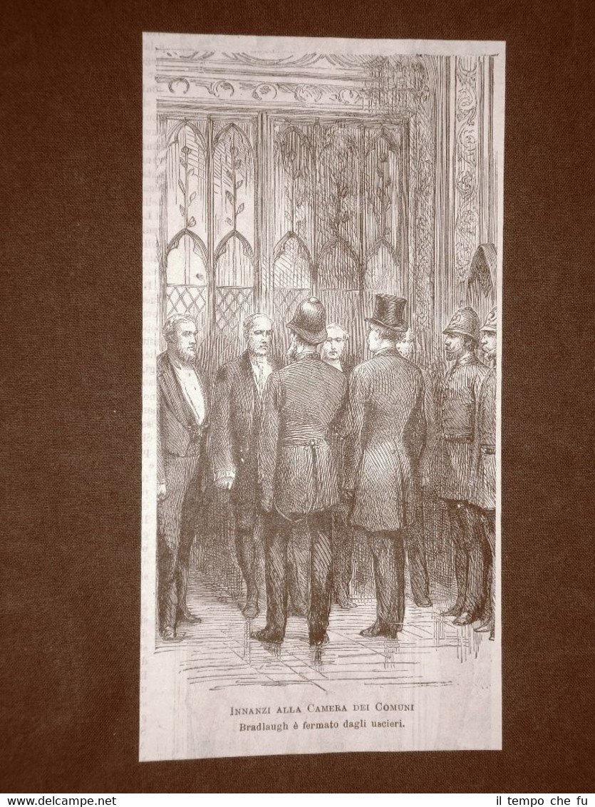 Londra nel 1881 Charles Bradlaugh innanzi la Camera dei Comuni …