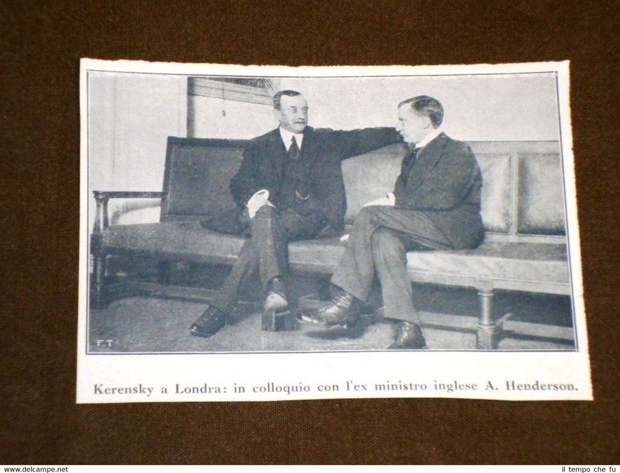 Londra nel 1918 Colloquio tra Kerensky e A. Henderson Inghilterra | Immagine principale