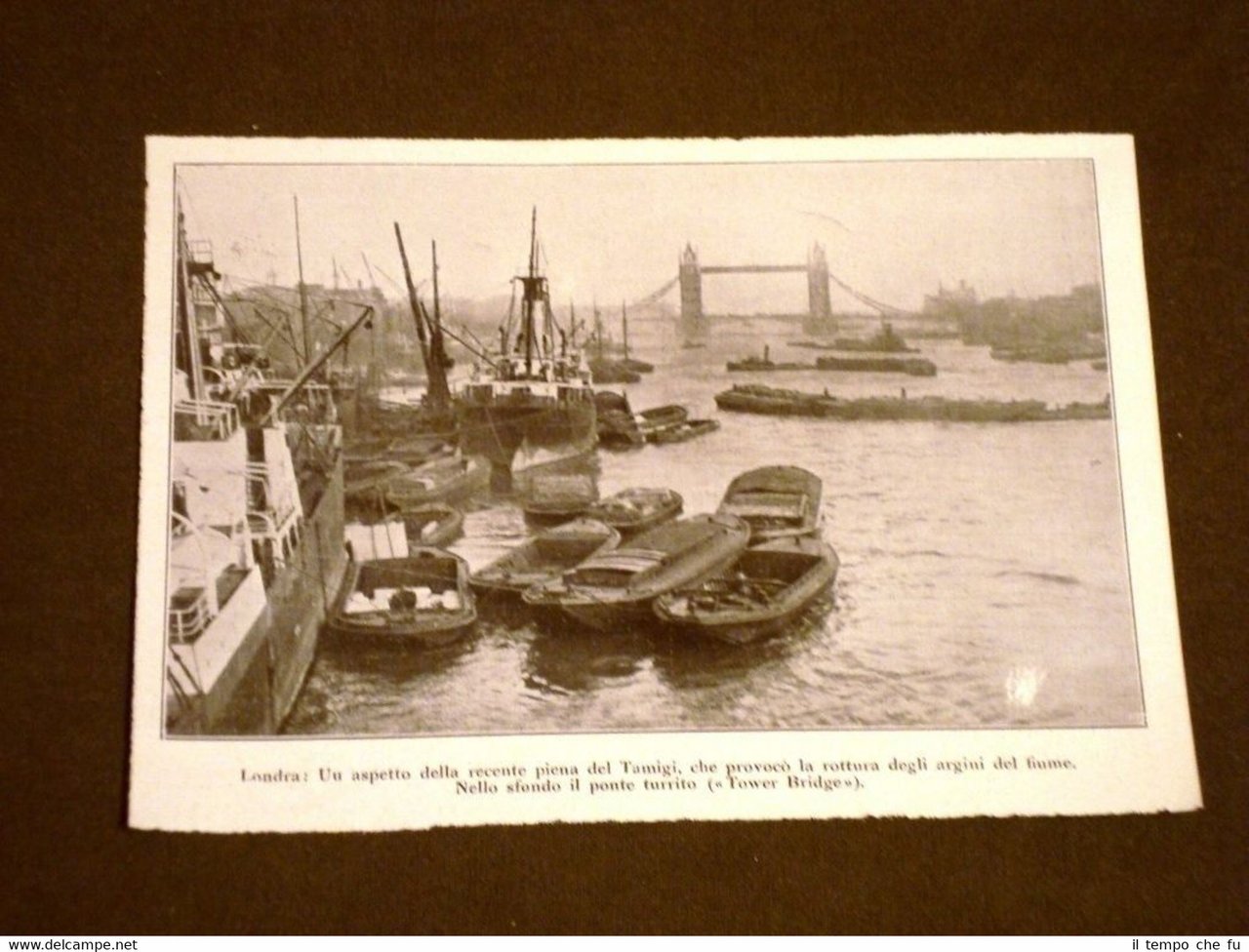 Londra nel 1928 Aspetto della recente piena del Tamigi Inghilterra | Immagine principale