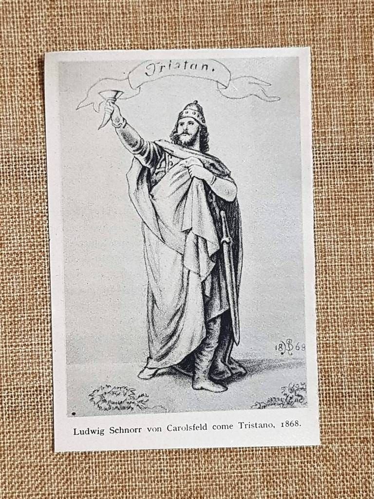 Ludwig Schnorr von Carolsfeld Tristano Disegno Julius Schnorr 1868 Stampa …