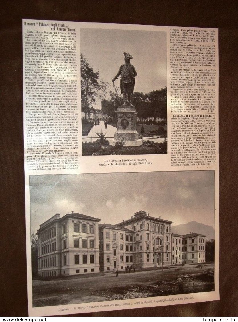 Lugano nel 1905 Nuovo Palazzo degli studi Federico il Grande …