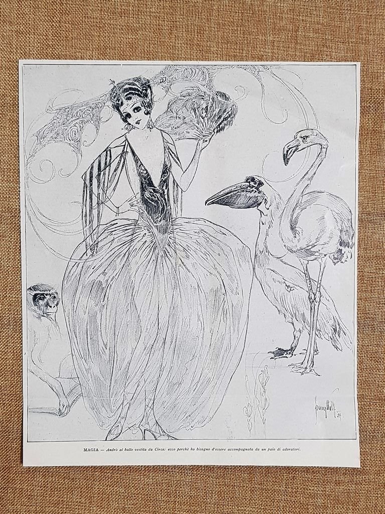 Magia mondana Al ballo in costume da Circe con adoratori …