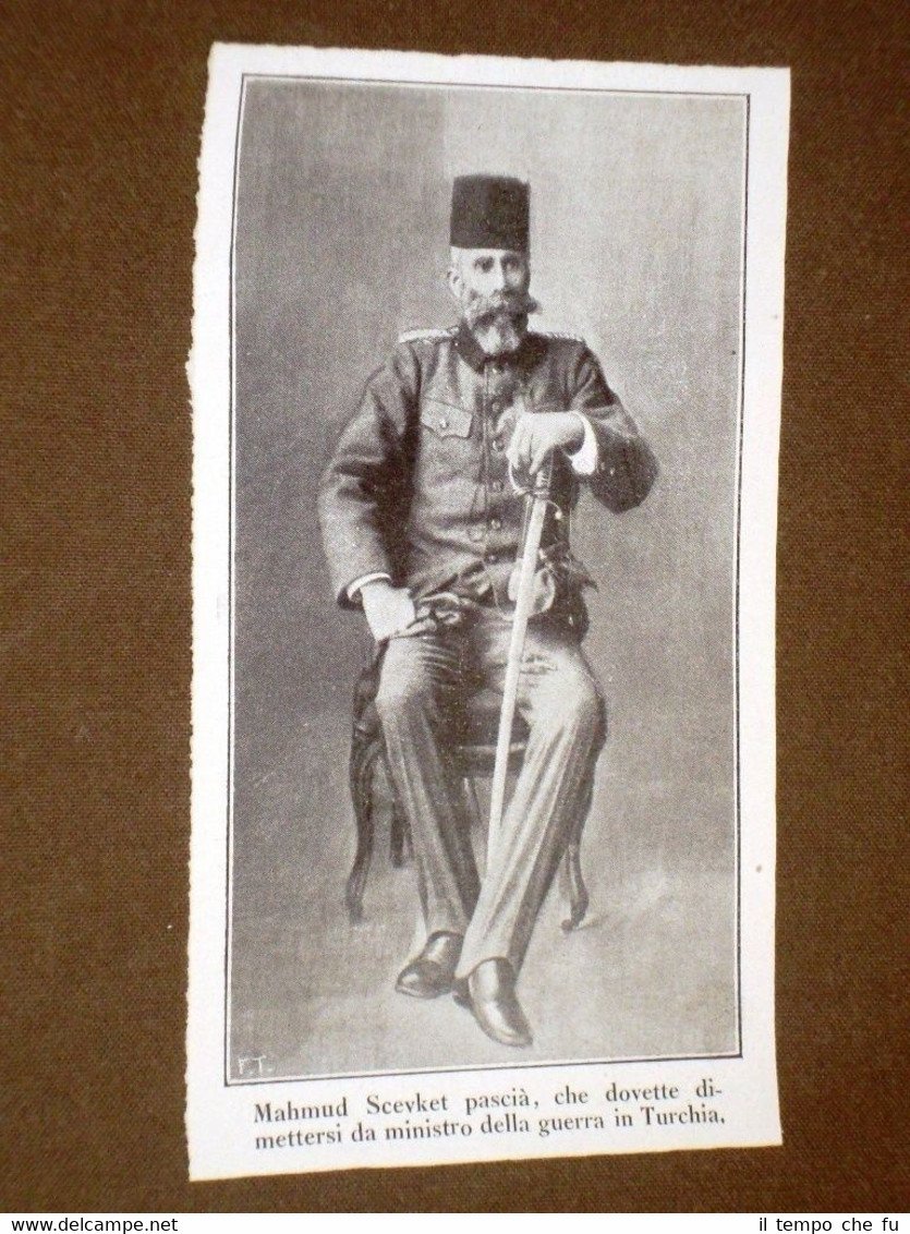 Mahmud ?evket Pascià nel 1912 Ex Ministro della guerra in …