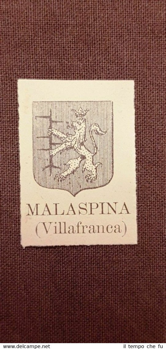 Malaspina (Villafranca) Famiglia nobile Stemma del 1880 Annuario della nobiltà