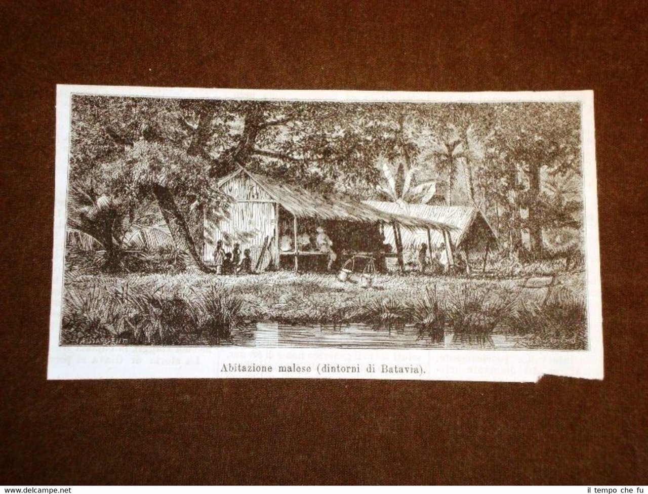 Malesia nel 1869 Batavia Abitazione malese