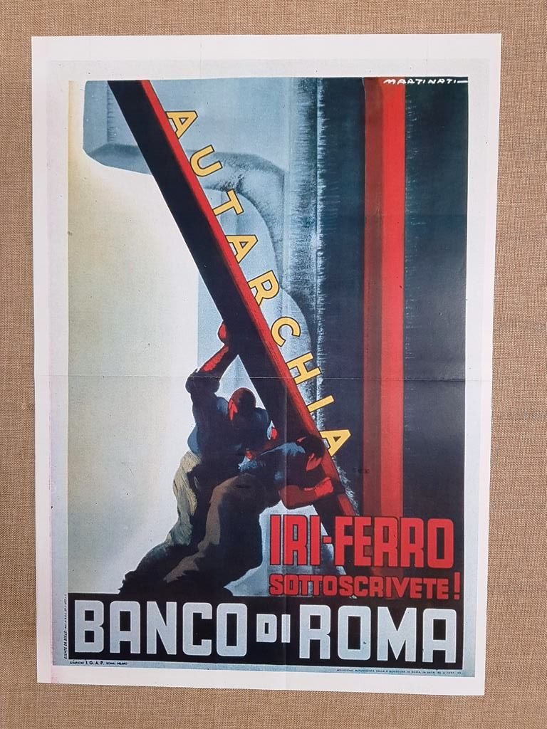 Manifesto di propaganda Fascista IRI (1) Ristampa di storica locandina … | Immagine principale