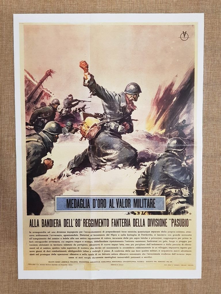 Manifesto di propaganda Fascista Pasubio Ristampa di storica locandina cm … | Immagine principale