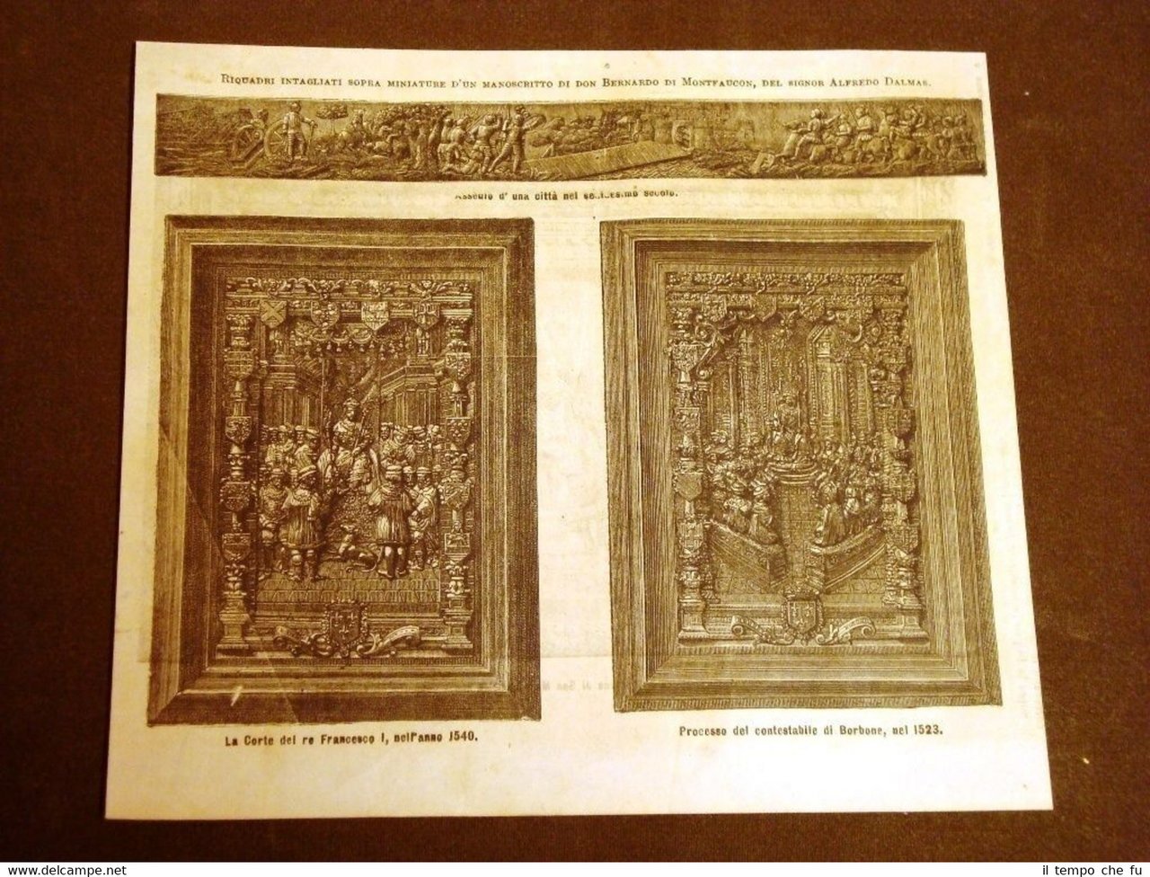 Manoscritto Don Bernardo di Montfaucon di Alfredo Dalmas Riquadri intagliati | Immagine principale