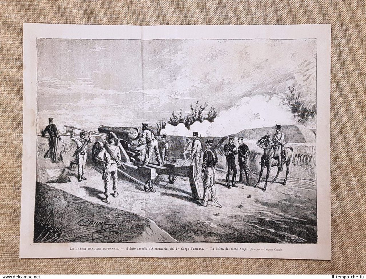 Manovre d'autunno nel 1880 Finto assedio d'Alessandria Difesa del forte …