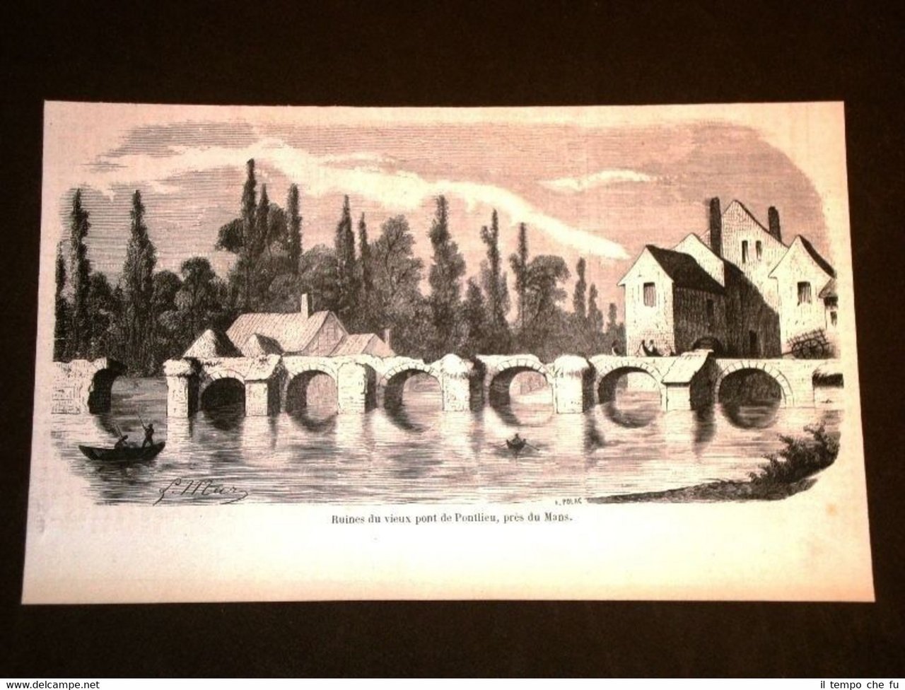 Mans en 1858 Ruines du vieux pont de Pontlieu | Immagine principale