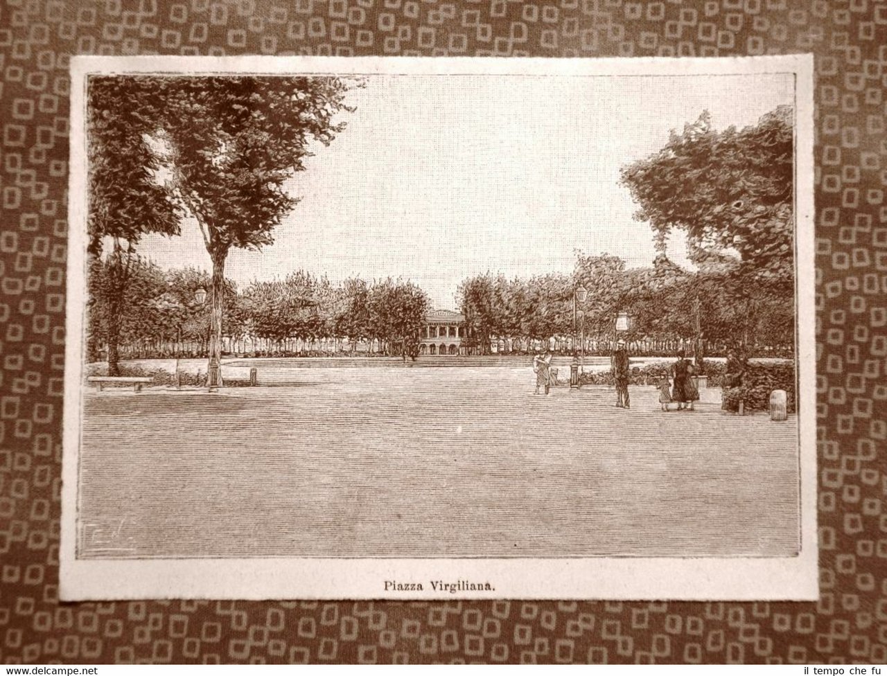 Mantova nel 1894 Piazza virgiliana o di Virgilio Lombardia