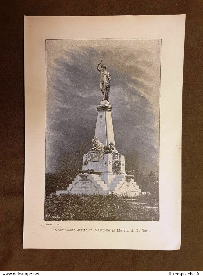 Mantova nel 1896 Monumento eretto ai Martiri di Belfiore