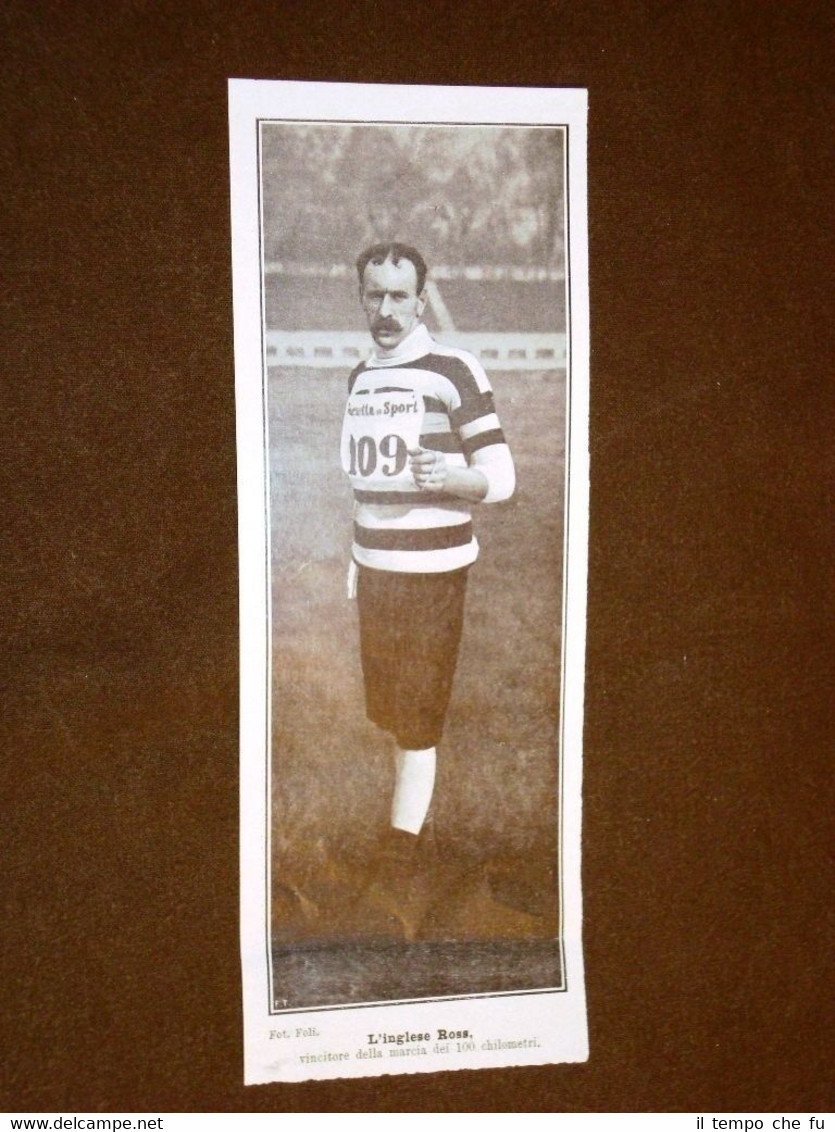 Maratoneta d'Inghilterra Ross nel 1909 Vincitore della maratona da 100 …