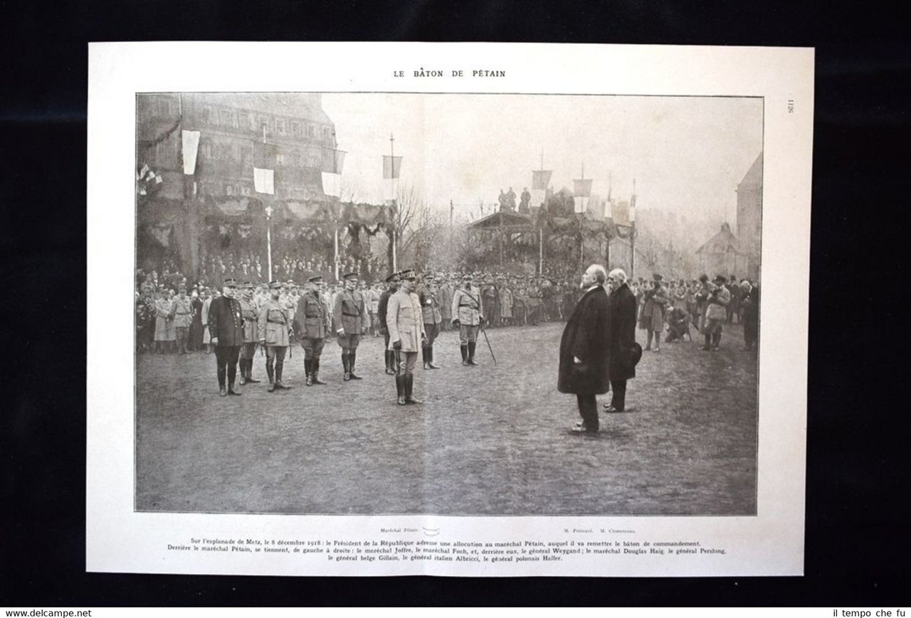 Maréchal Pétain Poincaré Clemenceau Foch Strasbourg WW1 Guerra 1914 - …