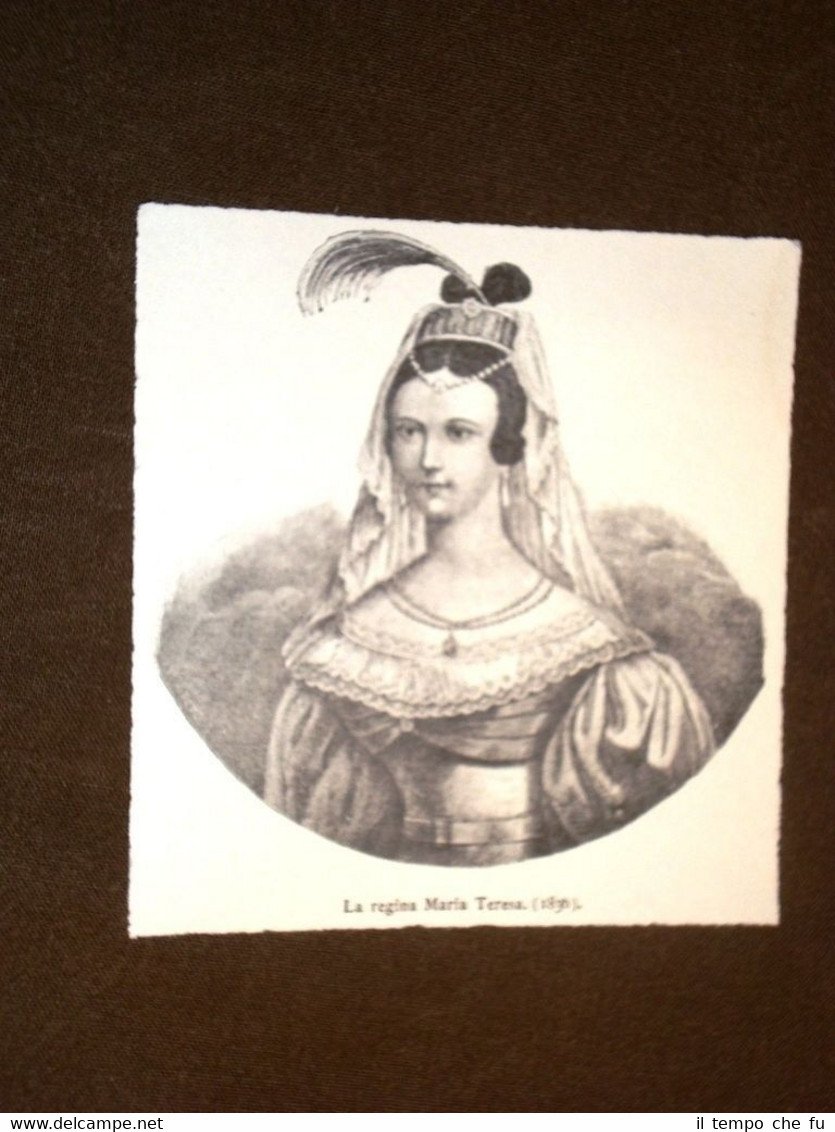 Maria Teresa Isabella d'Asburgo-Teschen nel 1836 Regina delle Due Sicilie