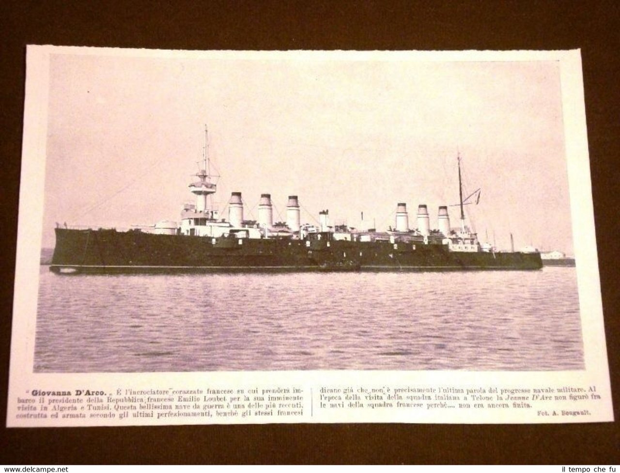 Marina nel 1903 Nave da guerra "Giovanna D'Arco" Incrociatore corazzato …