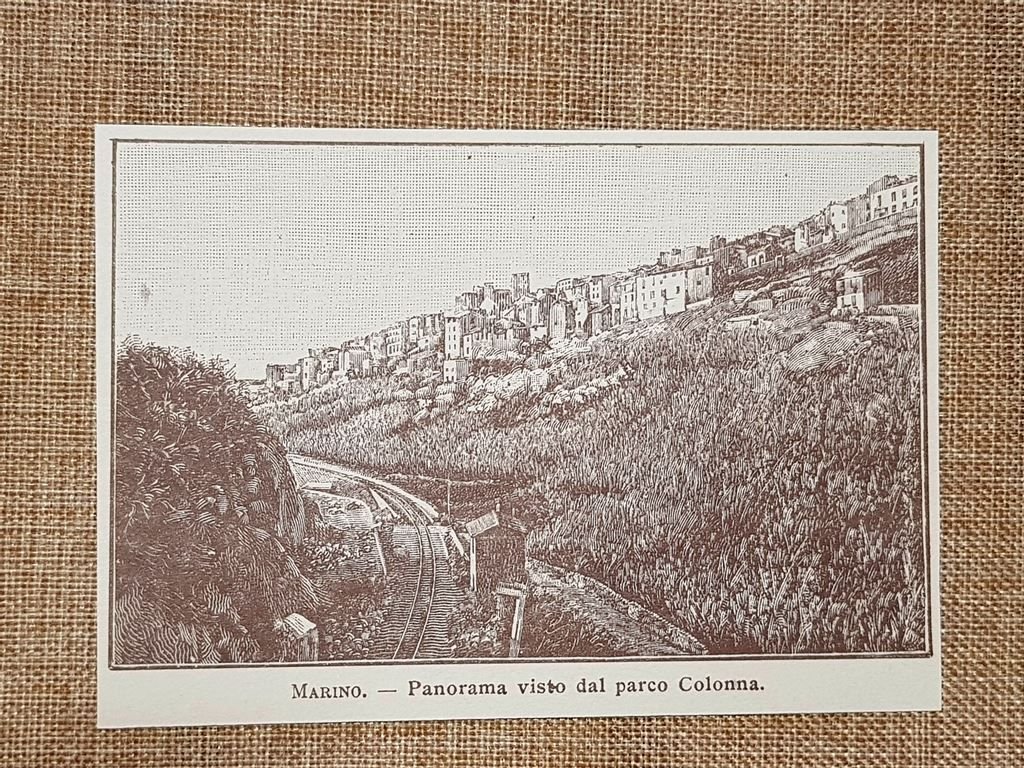 Marino nell'800 Il panorama visto dal Parco Colonna Roma Lazio | Immagine principale