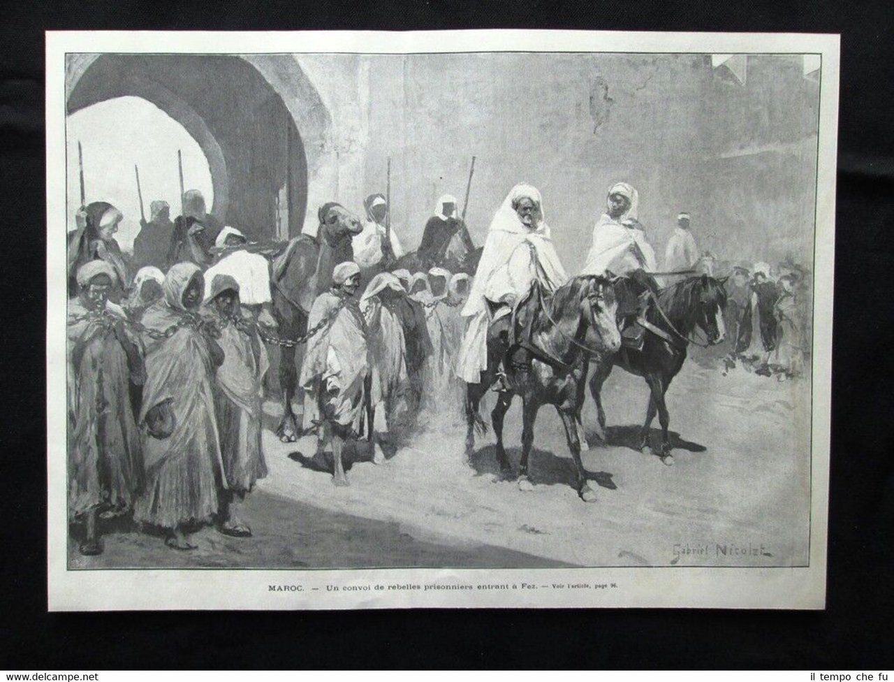 Marocco - Un convoglio di prigionieri ribelli entrano a Fez …