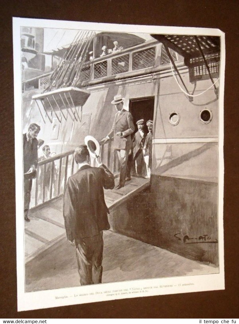 Marsiglia 13 settembre 1906 Sbarco Duca degli Abruzzi Natal Ritorno … | Immagine principale