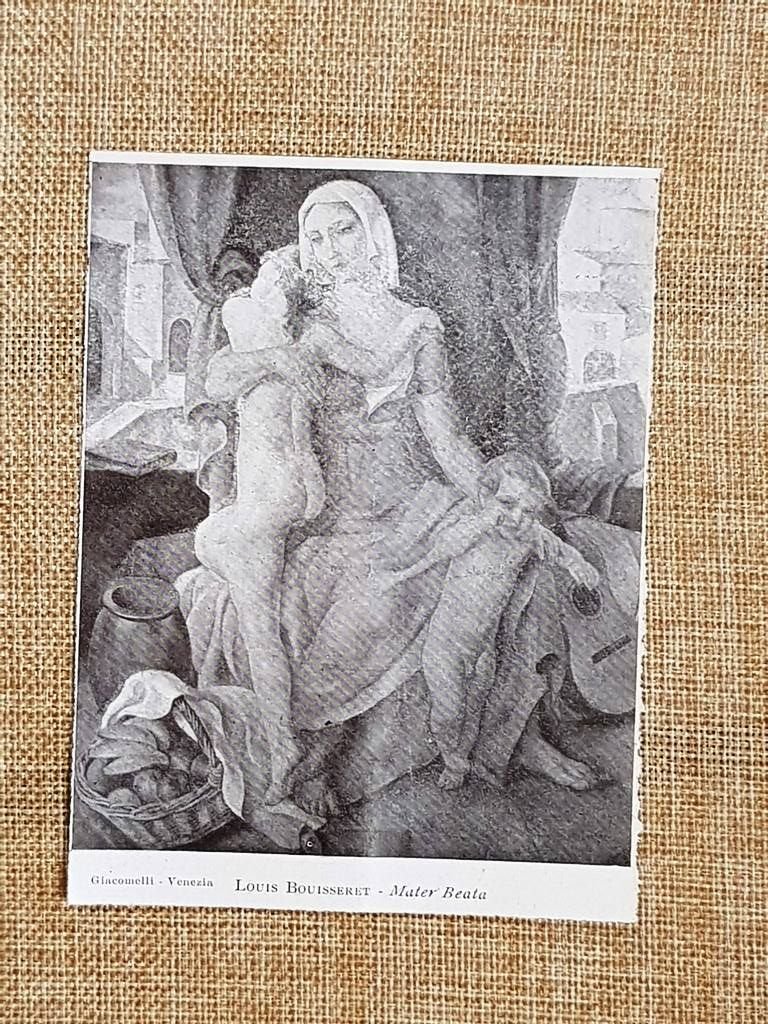 Mater Beata Quadro Louis Buisseret Maternità Stile Quattrocento Stampa del … | Immagine principale