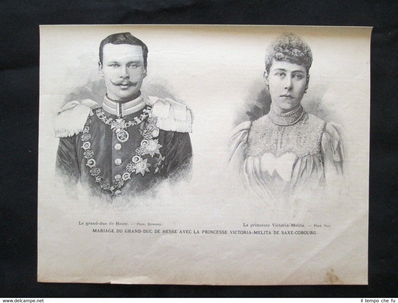 Matrimonio Ernst Ludwig di Hesse e Victoria Melita Incisione del …