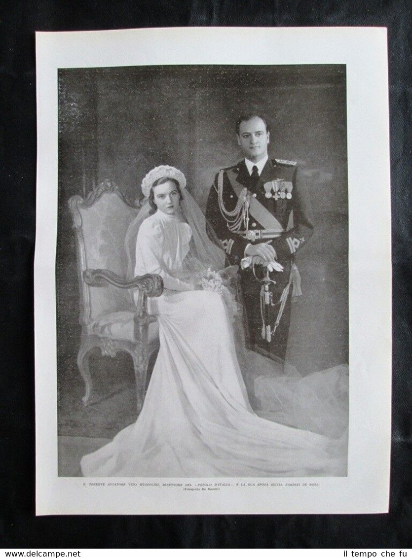 Matrimonio tra Vito Mussolini e Silvia Tardini De Rosa Stampa …