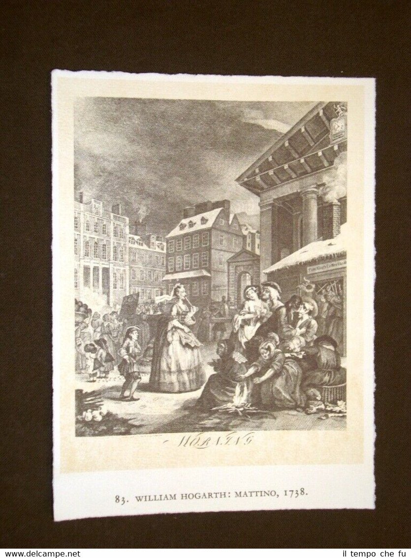Mattino, 1738 William Hogarth Stampa popolare inglese Inghilterra