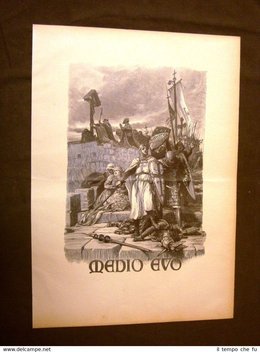 Medioevo d'Italia Le Sante Crociate o Sacra Crociata Incisione di …