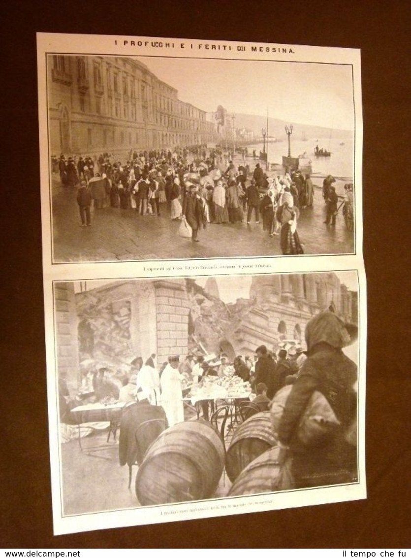 Messina dopo terremoto del 1909 Corso Vitt.Emanuele Marinai russi Feriti …