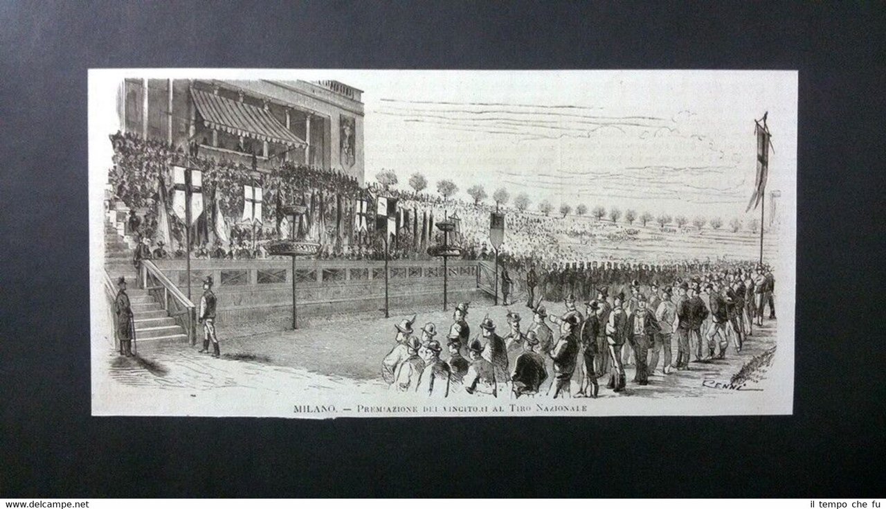 Milano - Premiazione dei vincitori al Tiro Nazionale del 1876 …
