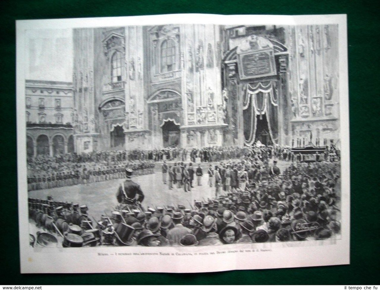 Milano 1893 - Funerali arcivescovo Nazari + Don Cesare Traghella