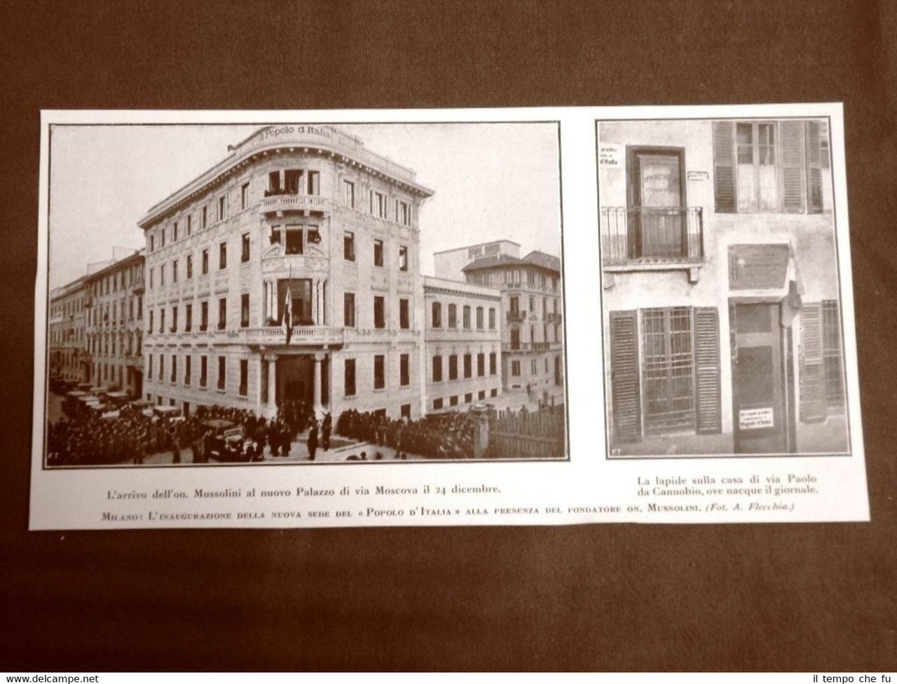 Milano 24 dicembre 1924 Inaugurazione Sede del Popolo d'Italia Arrivo …