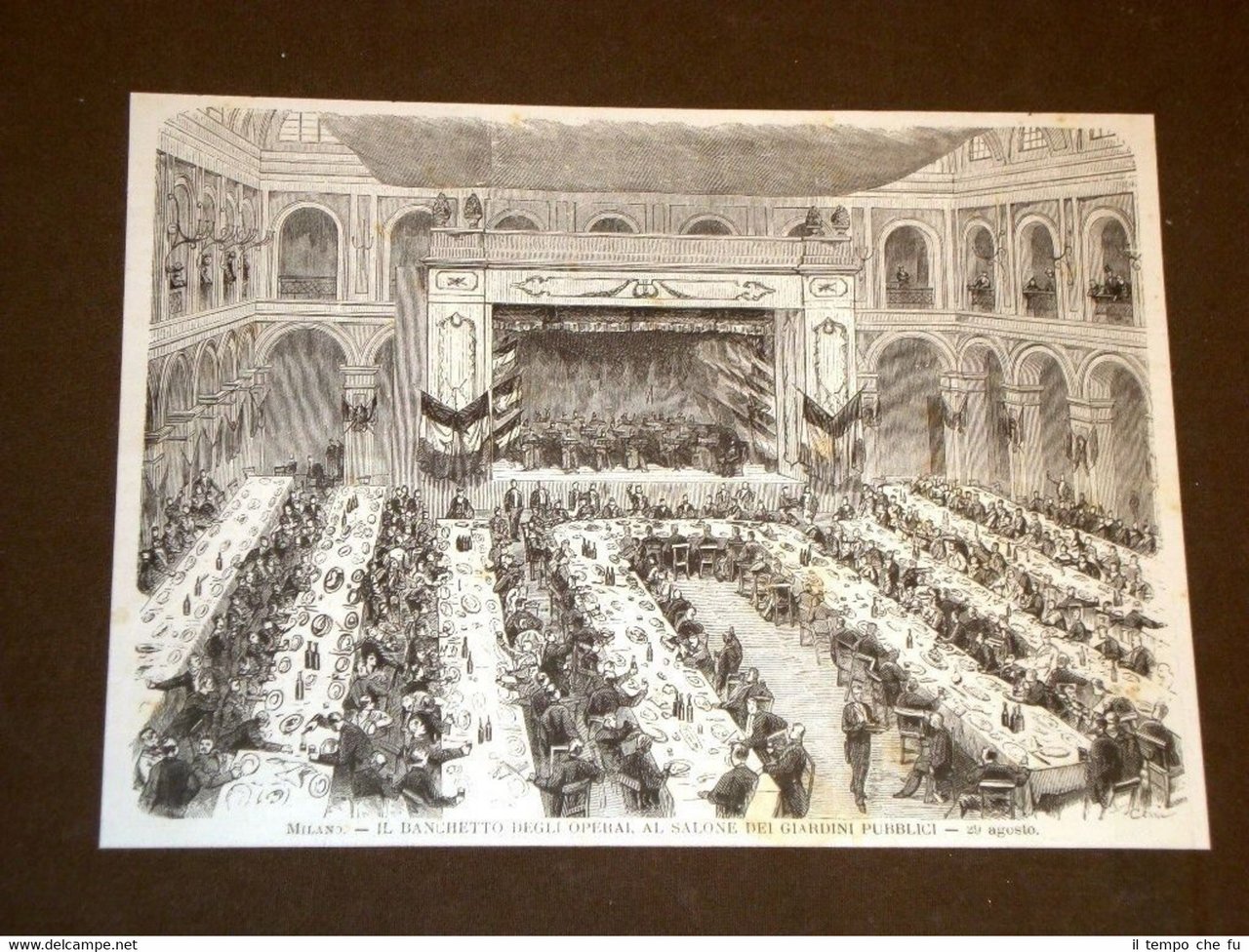 Milano 29 agosto 1875 Banchetto degli operai al salone dei …