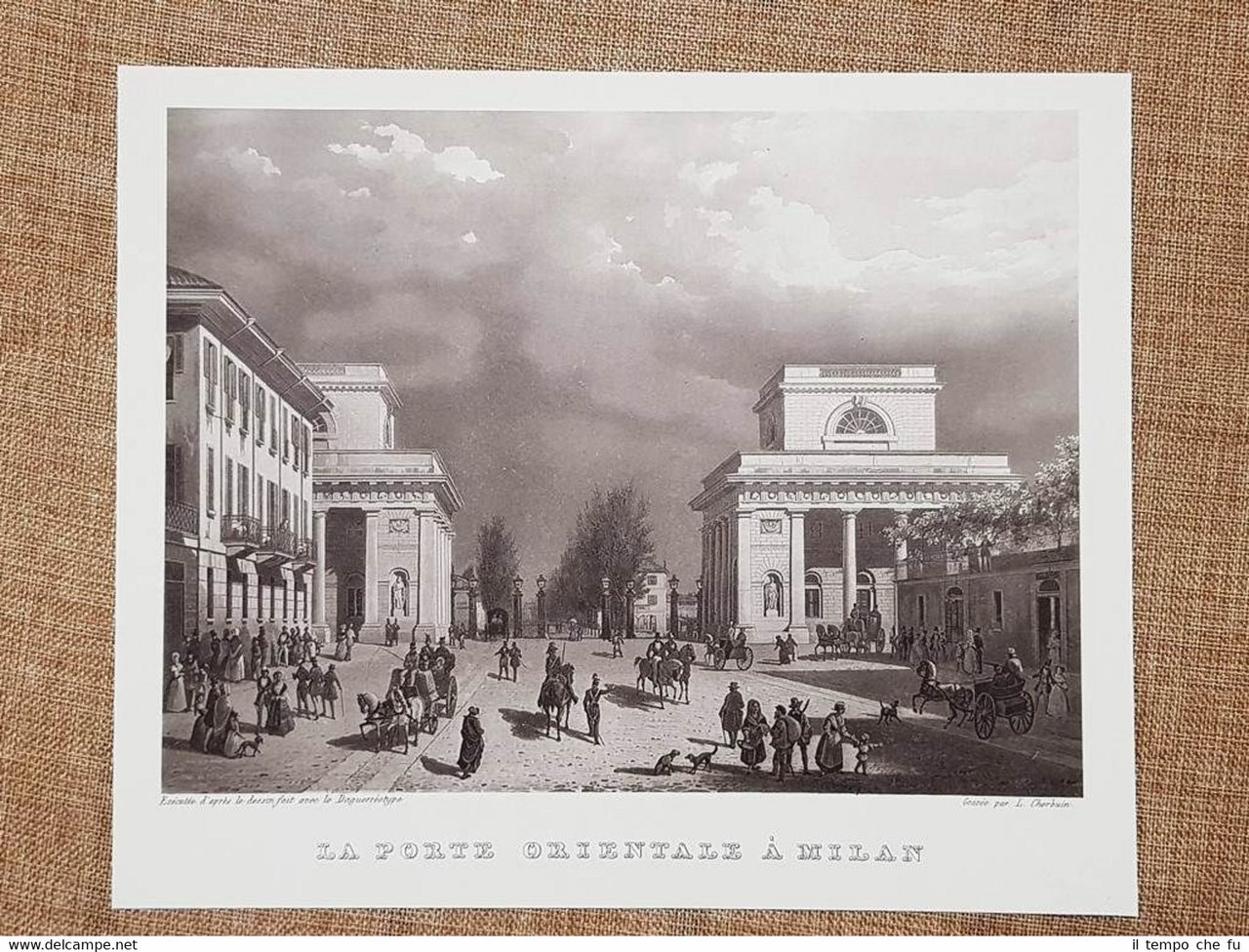 Milano La Porta Orientale Lombardia Incisione di L. Cherbuin del …