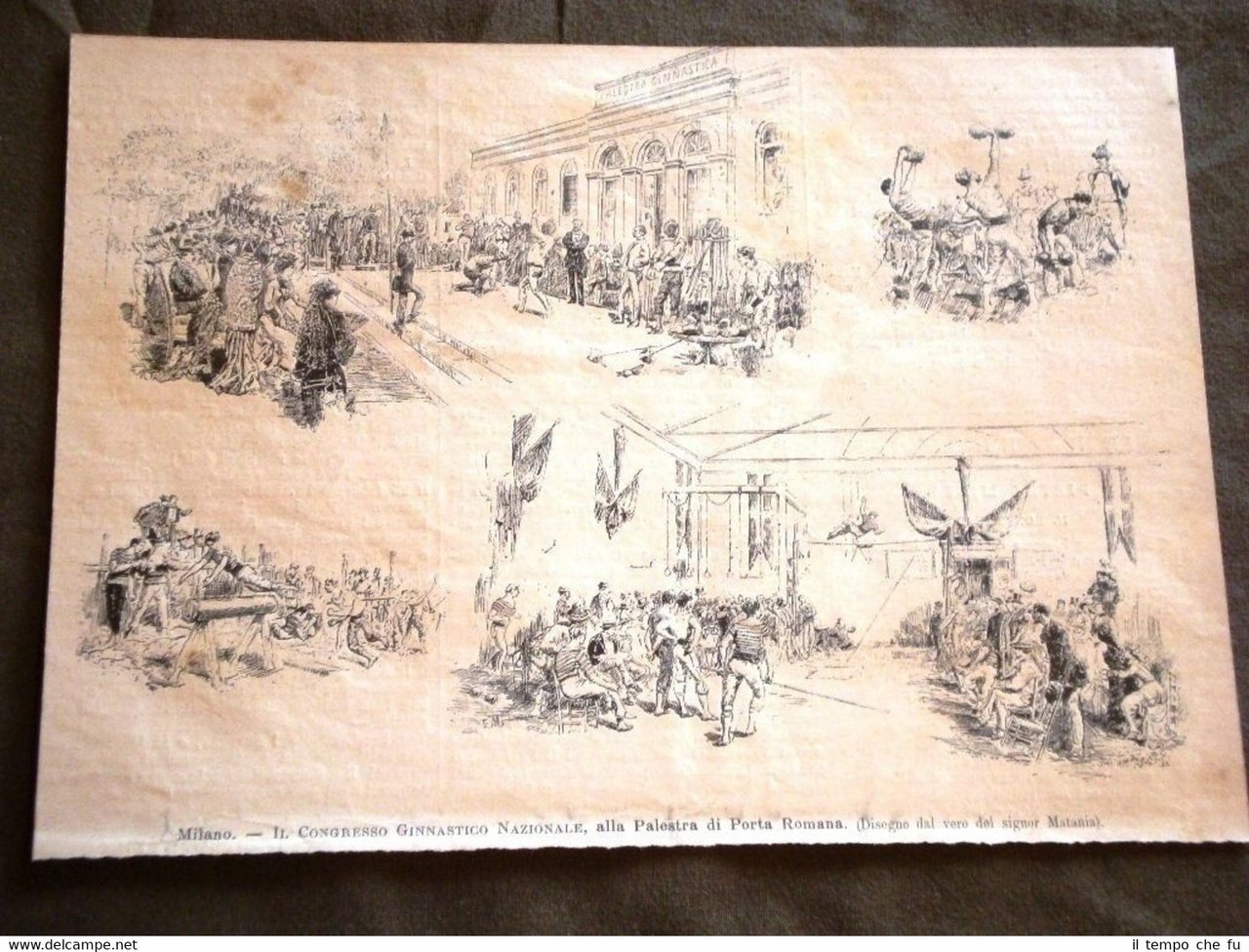 Milano nel 1880 Congresso Ginnastico Nazionale Palestra Porta Romana Ginnastica | Immagine principale