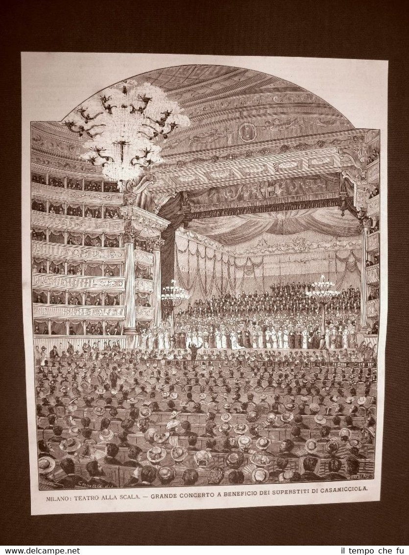 Milano nel 1883 Teatro Alla Scala Concerto beneficio dei supestiti …