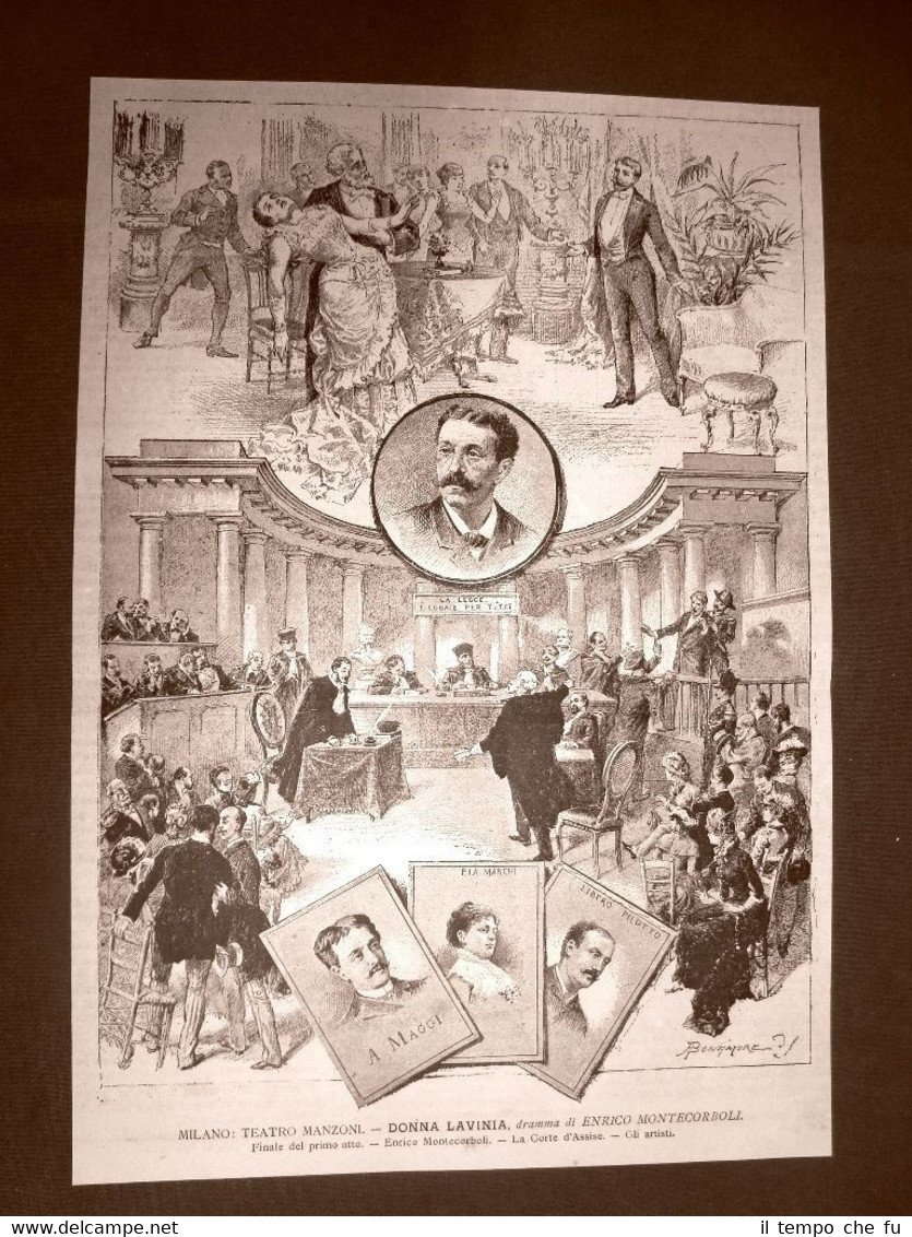 Milano nel 1883 Teatro Manzoni Donna Lavinia Dramma di Enrico …