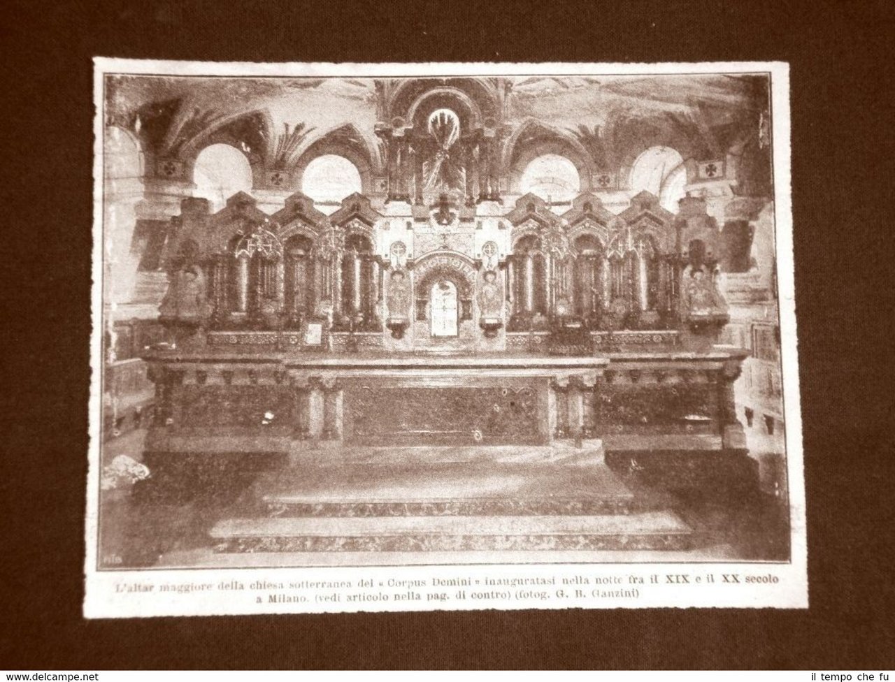 Milano nel 1901 Altar maggiore della Chiesa sotterranea del Corpus …
