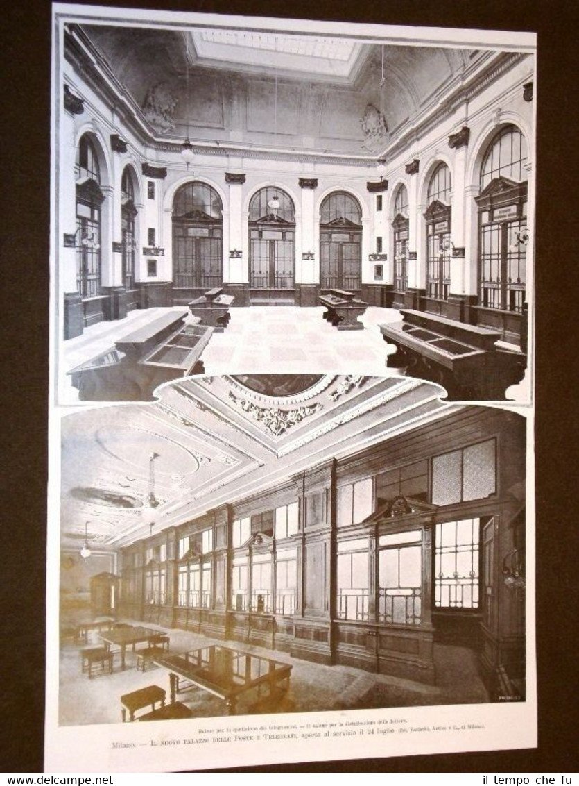 Milano nel 1905 Nuovo Palazzo delle Poste e Telegrafi + … | Immagine principale