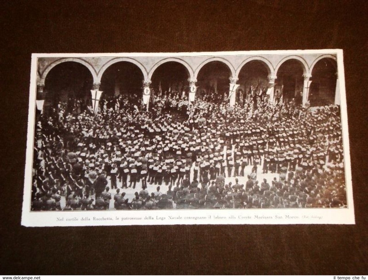 Milano nel 1929 Cortile Rocchetta Lega Navale Consegna Labaro Coorte … | Immagine principale