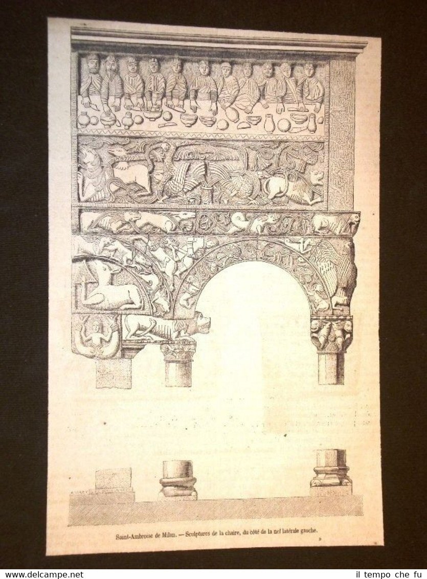 Milano Sculture del Pulpito della Chiesa di Sant'Ambrogio
