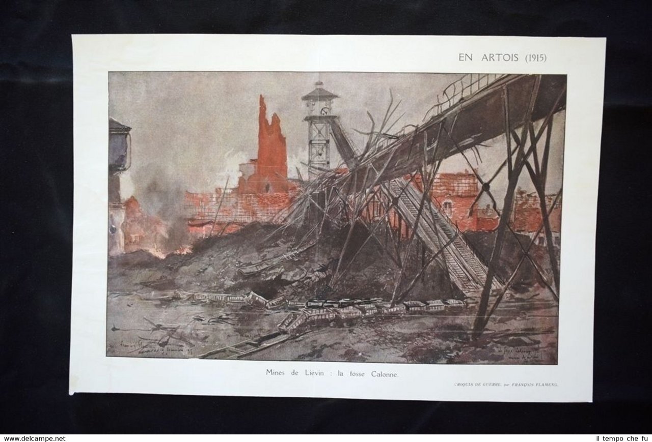 Mines de Liévin, Les ruines d'Ablain-Saint-Nazaire WW1 Guerra 1914 - …