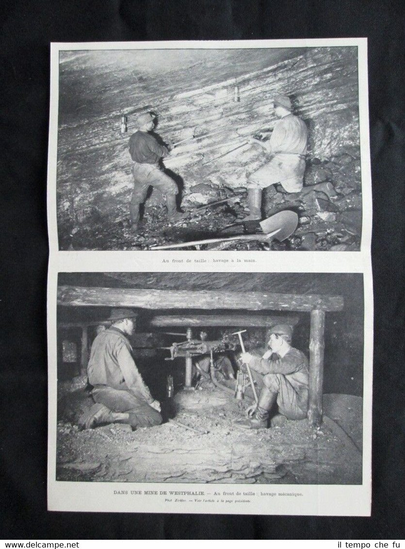 Miniera della Westfalia,Germania: escavazione a mano e meccanica Stampa del …