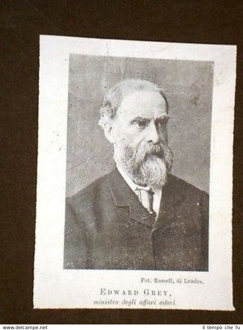 Ministro degli affari estri Sir Edward Grey, Visconte di Fallodon …